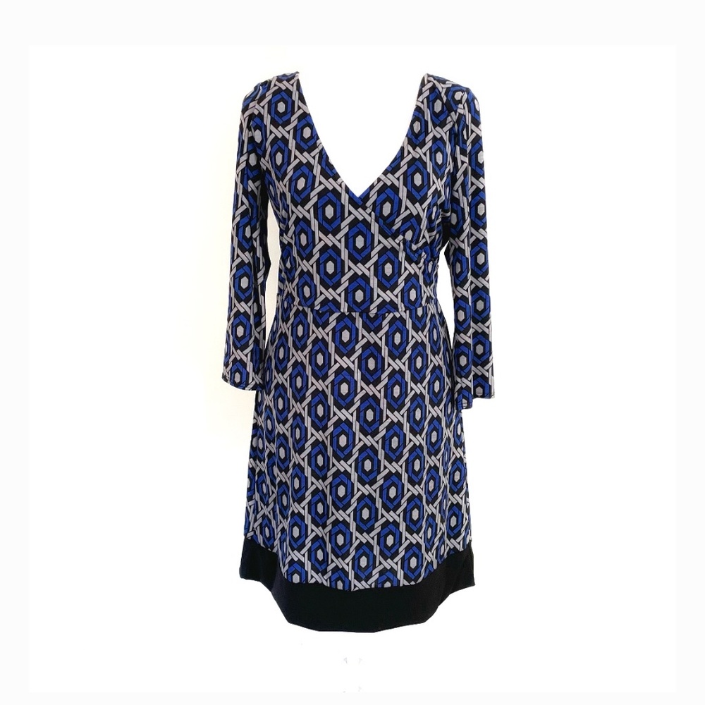 NWT 41Hawthorn Stitch Fix Jovan 3/4 Sleeve Geo Print Wrap Style Dress Size Med